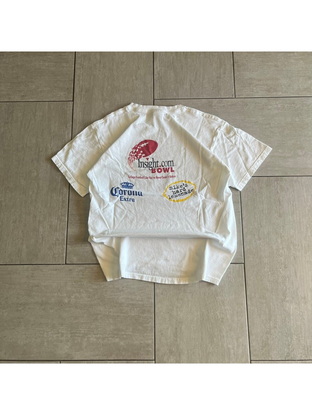 Fruit of the Loom Insight.com Bowl Graphic White T-Shirt Large #2